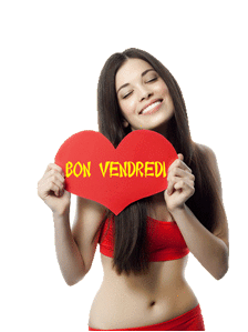 Gif animé Bon vendredi femme coeur